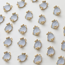 Load image into Gallery viewer, Irregular Shape Crystal Charm, Glass Connector, Glass Pendant, 18K Gold Plated, Jewelry Findings GZ730