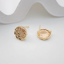 تحميل الصورة إلى عارض المعرض، أقراط دائرية مطوية مفتوحة مع حلقة، من الذهب عيار 18 قيراطًا، ودبوس من الفضة الاسترلينية S925، خالية من النيكل، ونتائج أقراط مضادة للحساسية ZX202