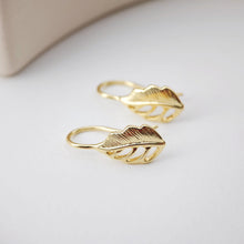 Cargar imagen en el visor de la galería, Ganchos para orejas de hoja, pendientes de oro de 18 quilates, accesorios para pendientes con aro, ganchos de pescado, alambres para hacer joyas D0162