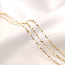 Load image into Gallery viewer, Adjustable Cable Necklace/Bracelet Finished Chain With Needle, 14K Gold Plated O Chain, 1mm, Necklace Bracelet Making Findings YY004