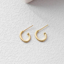 Load image into Gallery viewer, 18K Gold Plated Ear Wires, Cubic Pave Earring Hooks, Nickel Free, Fish Hooks, Ear Wires for Jewelry Making D0372