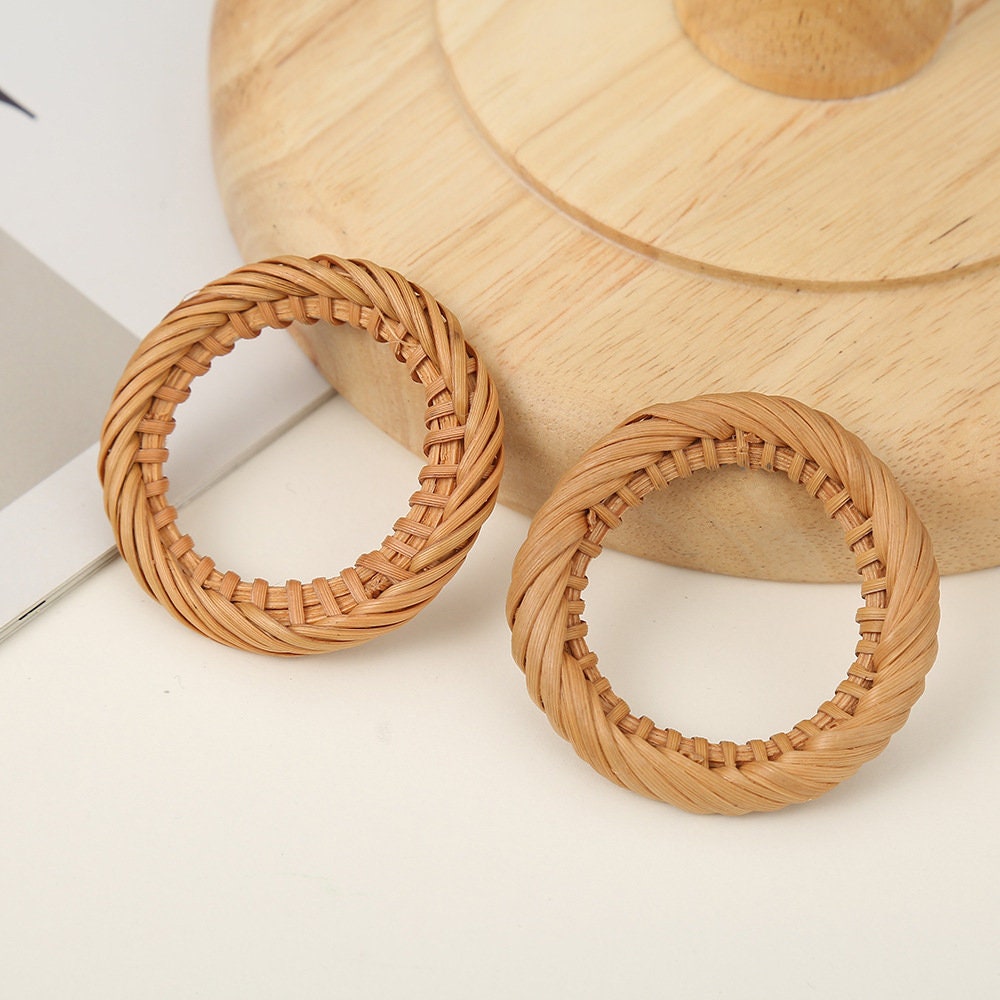 Rattan Weaving Earring Findings, Boho earring making, Hawaii Vacation Style Cute Earrings for girl ,Handmade Earring Finding BS013