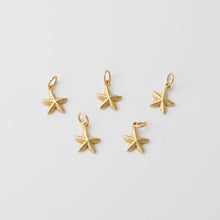Load image into Gallery viewer, 5pcs Gold Starfish Charms, 18K Gold Plated, Dainty Starfish Shape Pendant, Bracelet Making Pendant S20403