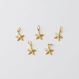 5pcs Gold Starfish Charms, 18K Gold Plated, Dainty Starfish Shape Pendant, Bracelet Making Pendant S20403