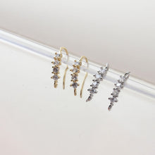 Load image into Gallery viewer, 14K Gold Plated Ear Wires, Cubic Pave Earring Hooks, Nickel Free, Fish Hooks, Ear Wires for Jewelry Making BB020