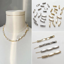 Load image into Gallery viewer, 10pcs Tube Beads, Spacer Beads, 14K Gold/Silver Plated, Bracelet Necklace Making Jewelry Finding SC017