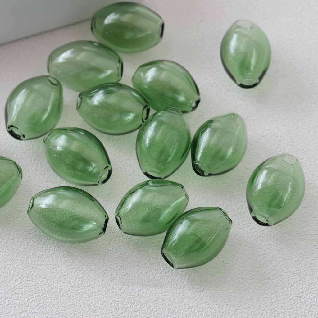 Glass Bubble Beads, Ellipsoid Hollow Glass Beads, Colorful Hand Blown Hollow Round Globes for Jewelry Making, DIY Beads Finding GZ564