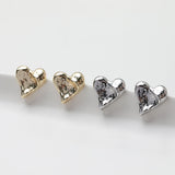 Gold Heart Earring Post, 14K Gold Nickel Free Earrings, S925 Silver Ear Pins, 17.8*17.7mm, Heart Shape Ear Stud with Loop GZ509-D0449