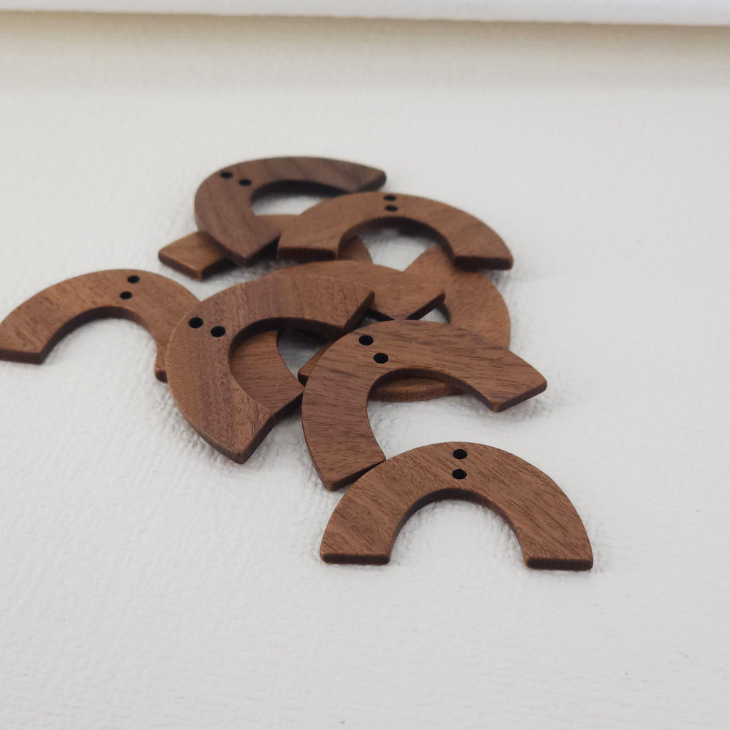 2PCS Geometric Shape Wood Charms, Wooden Pendant, Reclaimed Walnut Wood, Geometric Statement Wood Earrings Diy Ideas JT951