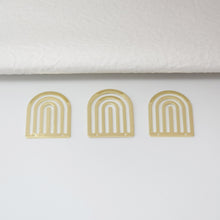 Load image into Gallery viewer, Arch Connector with holes, 14K Gold Plated Brass Earring Making Findings, 25mm Jewelry Findings STT041-D0019