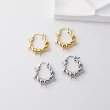 Load image into Gallery viewer, Twisted Lava Earring Hoops With Five Loop, Gold Plated Earring, Huggie Hoop Earring, DIY Earring  Findings, Handmade Earring Supplies D0378