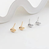 Stone Ear Post With Loop, S925 Silver Ear Pin Nickel Free Earrings, Gold/Silver Ear Stud, Hypoallergenic Earring Findings ZX297