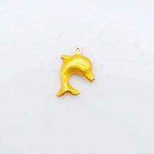 Load image into Gallery viewer, 3D Enamel Dolphin Charms, 18K Gold Plated Marine life Charms, Marine life Pendant, Necklace Making Charm, Jewelry Findings S20519