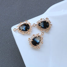 Load image into Gallery viewer, 10pcs- Vintage Crystal Teardrop Charms, 14K Gold Plated Teardrop Pendant, 19x31mm, Jewelry Findings HL054-F147