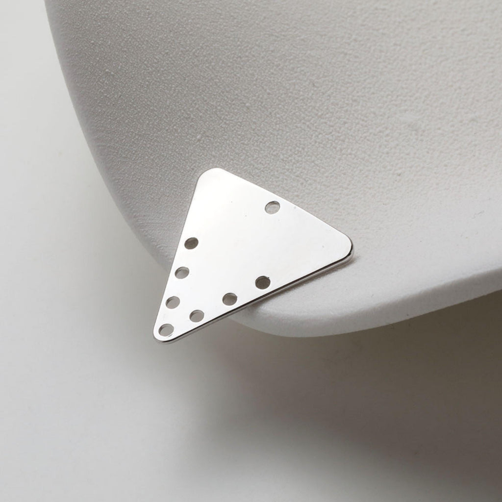 10pcs Geometric Link Connectors, Metal Blank, 14K Gold Plated, Triangle Blank Connectors, Arch Connectors Charm, Jewelry Findings GZ723