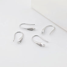 Load image into Gallery viewer, 14K Gold Plated Ear Wires, Cubic Pave Earring Hooks, Nickel Free, Fish Hooks, Ear Wires for Jewelry Making ZX299