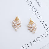 CZ Pave Leaf Charm, Cubic Zircon Crystal Leaf Pendant, CZ Earring Charms,  Real Gold Plated  Earring Charms, Jewelry Findings ZR007-F044