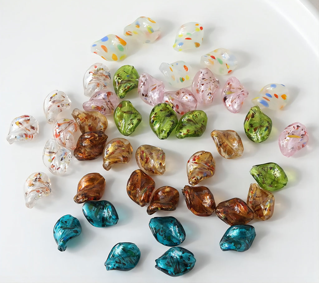 Cuentas esmaltadas irregulares, cuentas espaciadoras, 15 x 20 mm, cuentas sueltas de cristal para hacer joyas, hallazgos de cuentas DIY GZ040