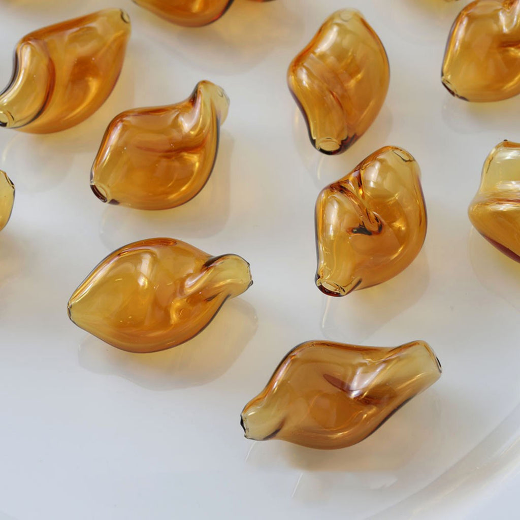 Glass Bubble Beads,Irregular Twisted Glass Beads, Colorful Hand Blown Hollow Round Globes for Jewelry Making, DIY Beads Finding GZ560