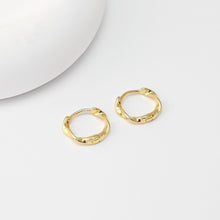 Load image into Gallery viewer, Twisted Earring Hoops, Gold Plated Huggie Hoop Earring, Leverback Earring, DIY Earring  Findings, Handmade Earring Supplies D0520
