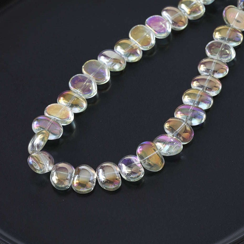 Oval Glass Beads, 17x13mm, Crystal Glass Loose Beads for Jewelry Making, DIY Beads Finding GZ541
