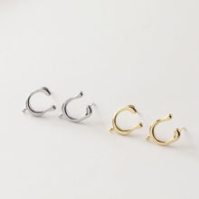 Load image into Gallery viewer, 14K Gold  U Shape Earring Post With Loop, Arch Ear Studs, S925 Silver Ear Pin Nickel Free Earrings, Hypoallergenic Earring Findings BB072