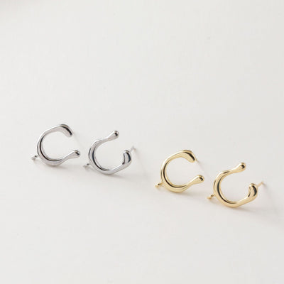 14K Gold  U Shape Earring Post With Loop, Arch Ear Studs, S925 Silver Ear Pin Nickel Free Earrings, Hypoallergenic Earring Findings BB072