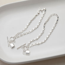 Load image into Gallery viewer, Unfinished Box Chain With Lock OT Clasp, Bracelet Making Chain, 14K Gold, Silver, White, Necklace Making Chian, Jewelry Findings JG038