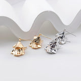 Vertical Flowers Earring Post with Peg Bail, Nickel Free, Flower Ear Stud Loop, Hypoallergenic Earring Finding ZX315