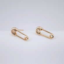 Cargar imagen en el visor de la galería, Pendiente de seguridad con pasador, chapado en oro, plata S925, sin níquel, hipoalergénico, ZX229