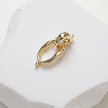 Cargar imagen en el visor de la galería, Cierre de doble bucle, conector para collar, chapado en oro/plata de 14 quilates, para crear collares y pulseras, accesorio de joyería GZ235