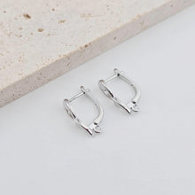 Load image into Gallery viewer, 2pcs 18K Gold Plated U Shape Hoop Earring, Huggie Hoops Earring Parts, U shape Hoop earring  for Jewelry Making D0254