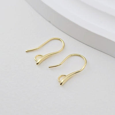 Fish Hooks, 18K Gold Plated Ear Wires, Gold Earring Earring Hooks, Ear Wires for Jewelry Making D0272