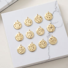 Load image into Gallery viewer, Zodiac Charms, Round Constellation Pendant, 14K Gold Plated Zodiac Sign, Necklace Making Charms, Birthday Gift Jewelry Findings JG048