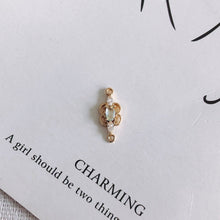 تحميل الصورة إلى عارض المعرض، 4 قطع من موصلات بوهو مرصعة بأحجار الزركون المكعبة، قلادة من الكريستال، قلادة سوار، مطلية بالذهب الحقيقي عيار 14 قيراط، نتائج المجوهرات MY053-F024