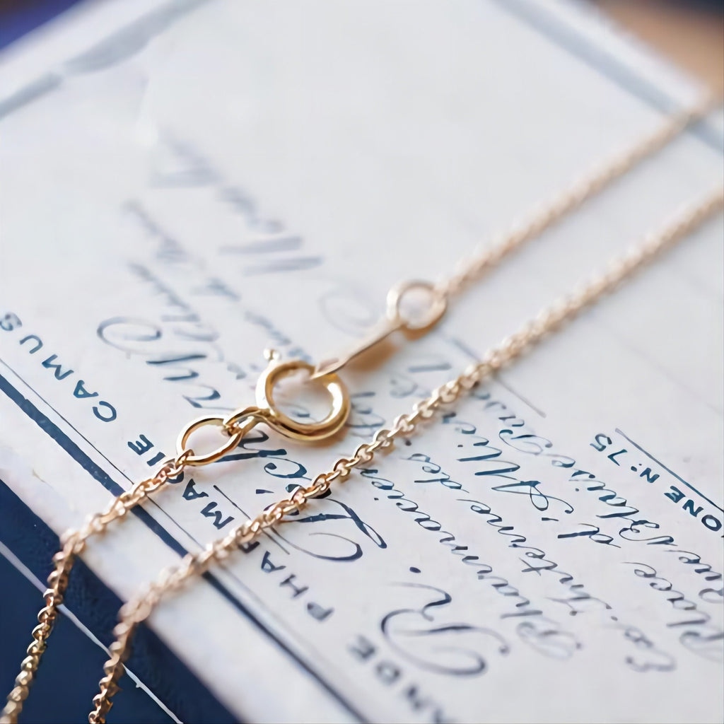 16/18 inch-14K Gold Filled Finished Chain- 1.25mm Flat Cable Chain with Spring Clasp, Ready for Wear, Finished Oval Chains, B003