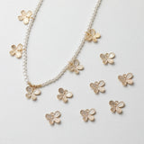 Gold Butterfly Charm, Dainty Gold Plated Butterfly Pendant, 12.5*10.6mm, Necklace Bracelet Earring Making GT037