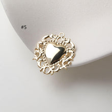 Load image into Gallery viewer, Shiny Heart Charms, 14K Gold Plated Love Pendant, Necklace Making Pendants, Jewelry Findings GZ738
