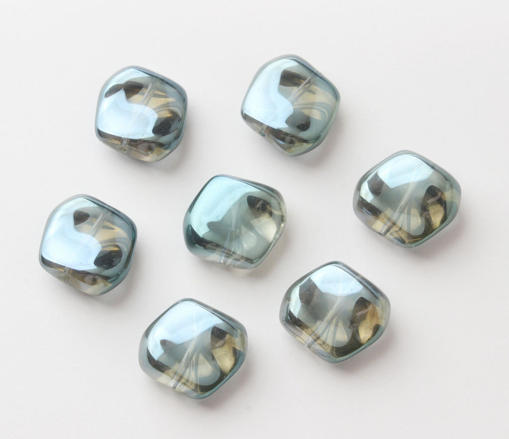 Irregular Square Glass Beads, 19x7mm, Crystal Glass Loose Beads for Jewelry Making, DIY Beads Finding GZ019