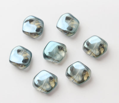 Irregular Square Glass Beads, 19x7mm, Crystal Glass Loose Beads for Jewelry Making, DIY Beads Finding GZ019