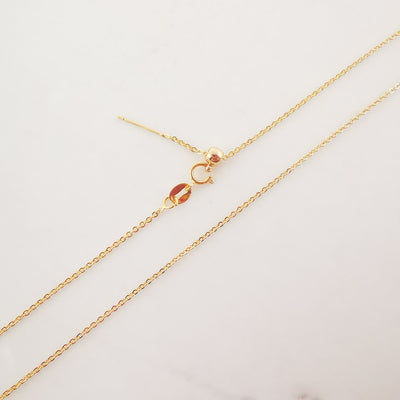 Adjustable Finished Cable Chain for Necklace With Spring Clasp, 18K Gold Plated, 18 Inch READY To WEAR Necklace Findings ZX029