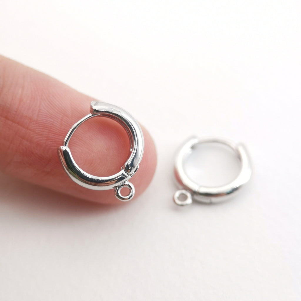 4pcs Huggie Hoops Earring Hoop, 18K Gold Plated Leverback Ear Hoops, Gold Earring Making Findings for Jewelry Making D0114