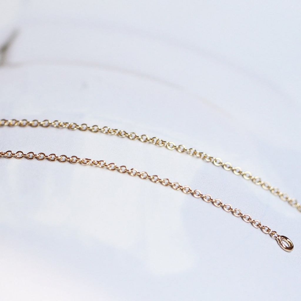 14K Gold Filled Ear Threader, 85mm Threader Earrings, 0.6mm Flat Oval Chain Wire, Chain Earrings B004