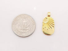 Load image into Gallery viewer, Gold Sun Charm, Moon Charm, Star Charm, Sun With Rays Pendant, 18K Gold Plated, Necklace Making Charm, Jewelry Findings