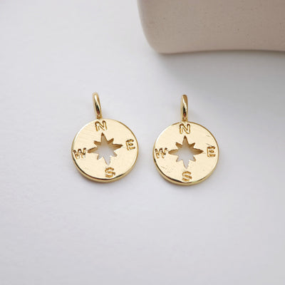 Gold Sun Charm, Sun With Rays Pendant, 18K Gold Plated, Necklace Making Charm, Jewelry Findings S1173