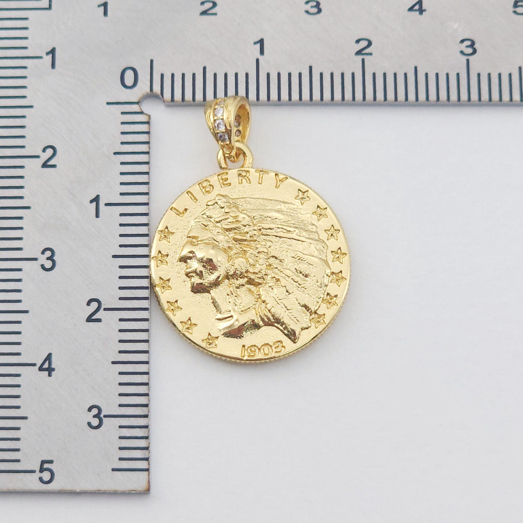 Round Portrait Pendant, Eagles Charm, 18K Gold Plated, Antique Silver, Necklace Making Charm, Jewelry Findings S1158