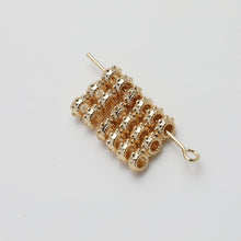 Load image into Gallery viewer, Three-hole Spacer Beads, Spacing beads, Gold Plated, Bracelet Necklace Making Jewelry Finding GZ524