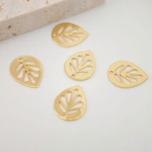 Load image into Gallery viewer, 10PCS Four Leaf Clover Charms, 18K Shiny Gold Plated Charm, Lucky Charm, Bracelet Making Pendant, Jewelry Findings S327