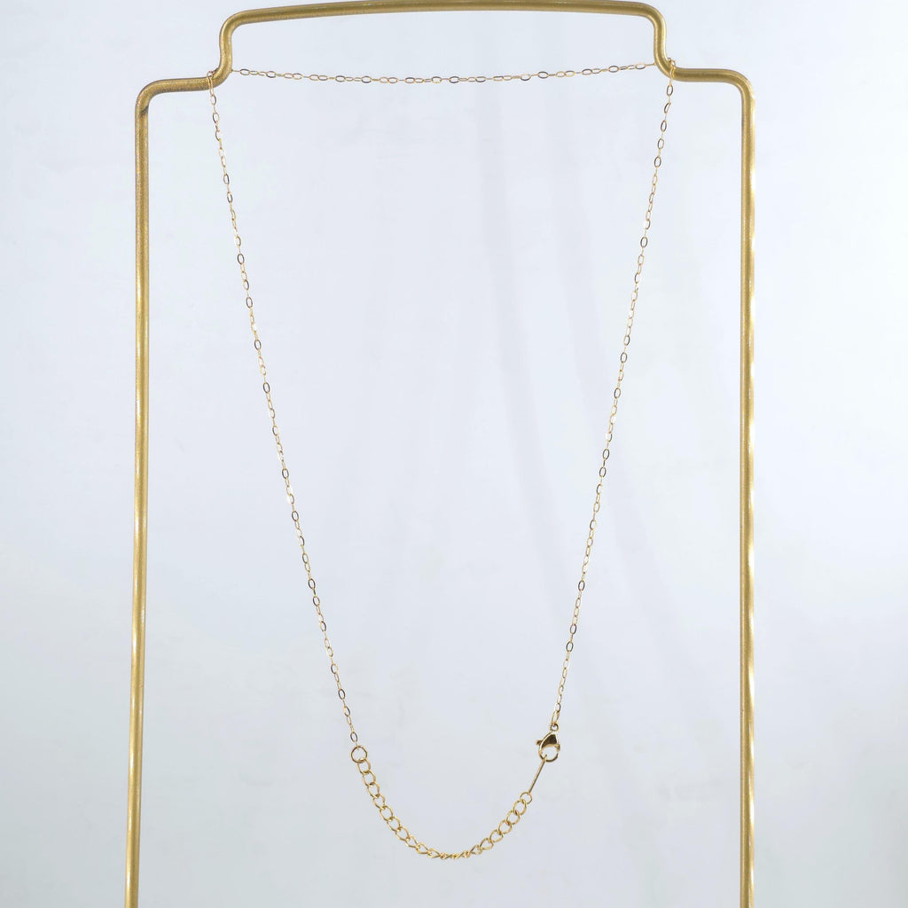 14K Finished Necklace Chain, Oval Cable Necklace, 316L Stainless Steel, Oval Chain, Ready to Wear, 42+5cm/18.5 inch, JR002