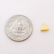 Load image into Gallery viewer, Triangle Spacer Beads, 18K Gold Plated , Dainty Bracelet Necklace Making Beads, Jewelry Finding S325